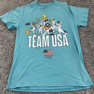 Looney Tunes Team USA Olympics Graphic‎ T Shirt Cartoon Characters Small